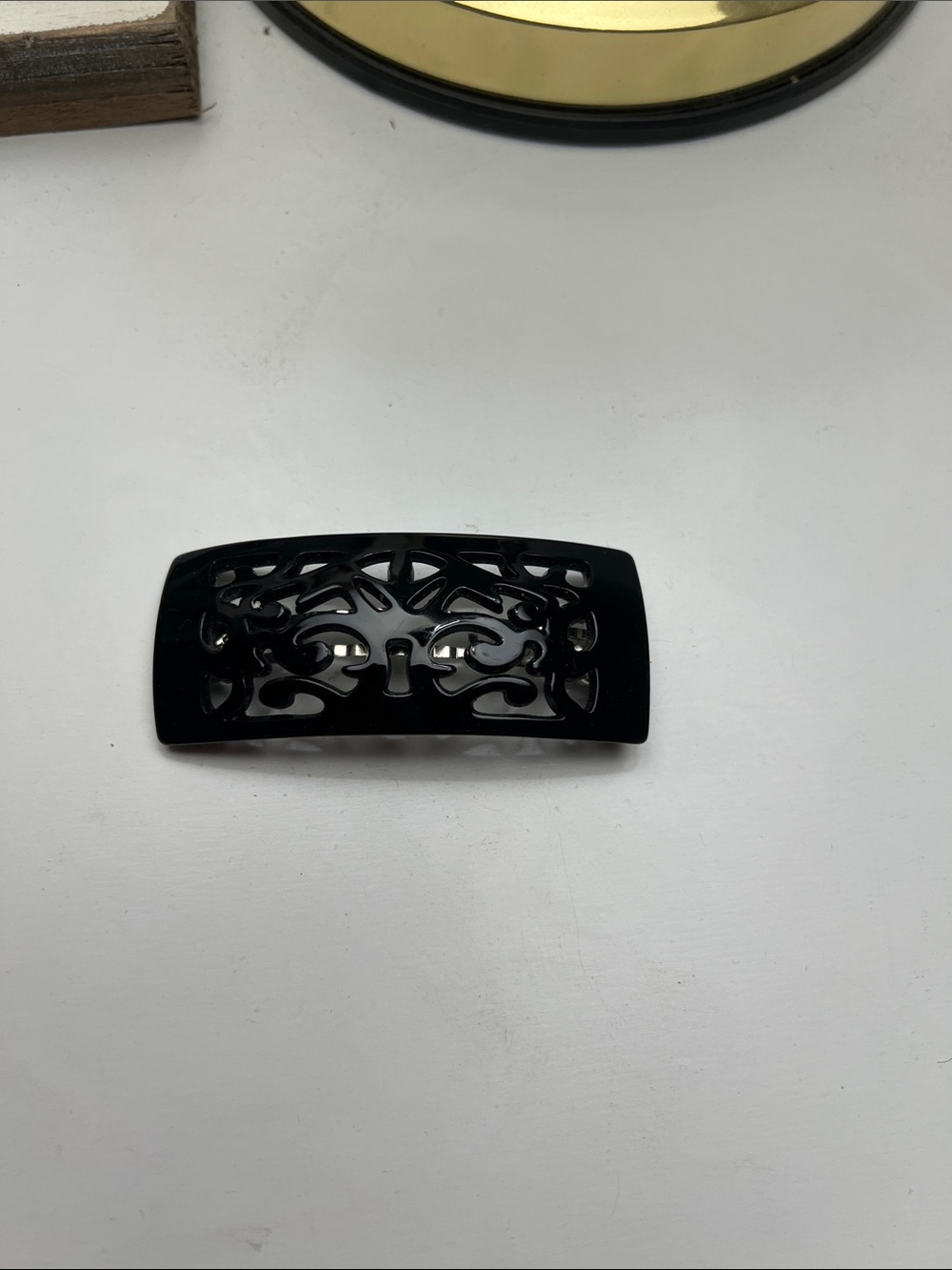 Black Lattice Hair Clip